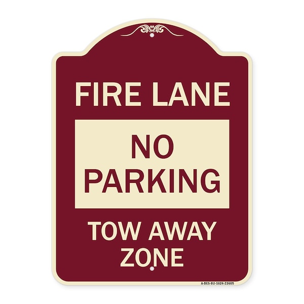Signmission No Parking Tow-Away Zone Heavy-Gauge Aluminum Architectural Sign, 24" x 18", BU-1824-23605 A-DES-BU-1824-23605 - main